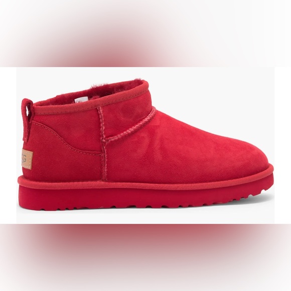 Ugg Ultra Mini Classic Boots Red Samba Size 7 New - Picture 2 of 14